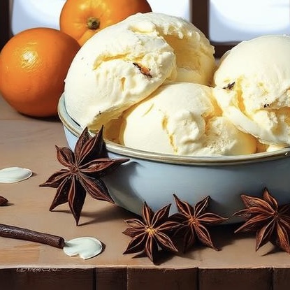 painting of vanilla ice cream with perfume notes